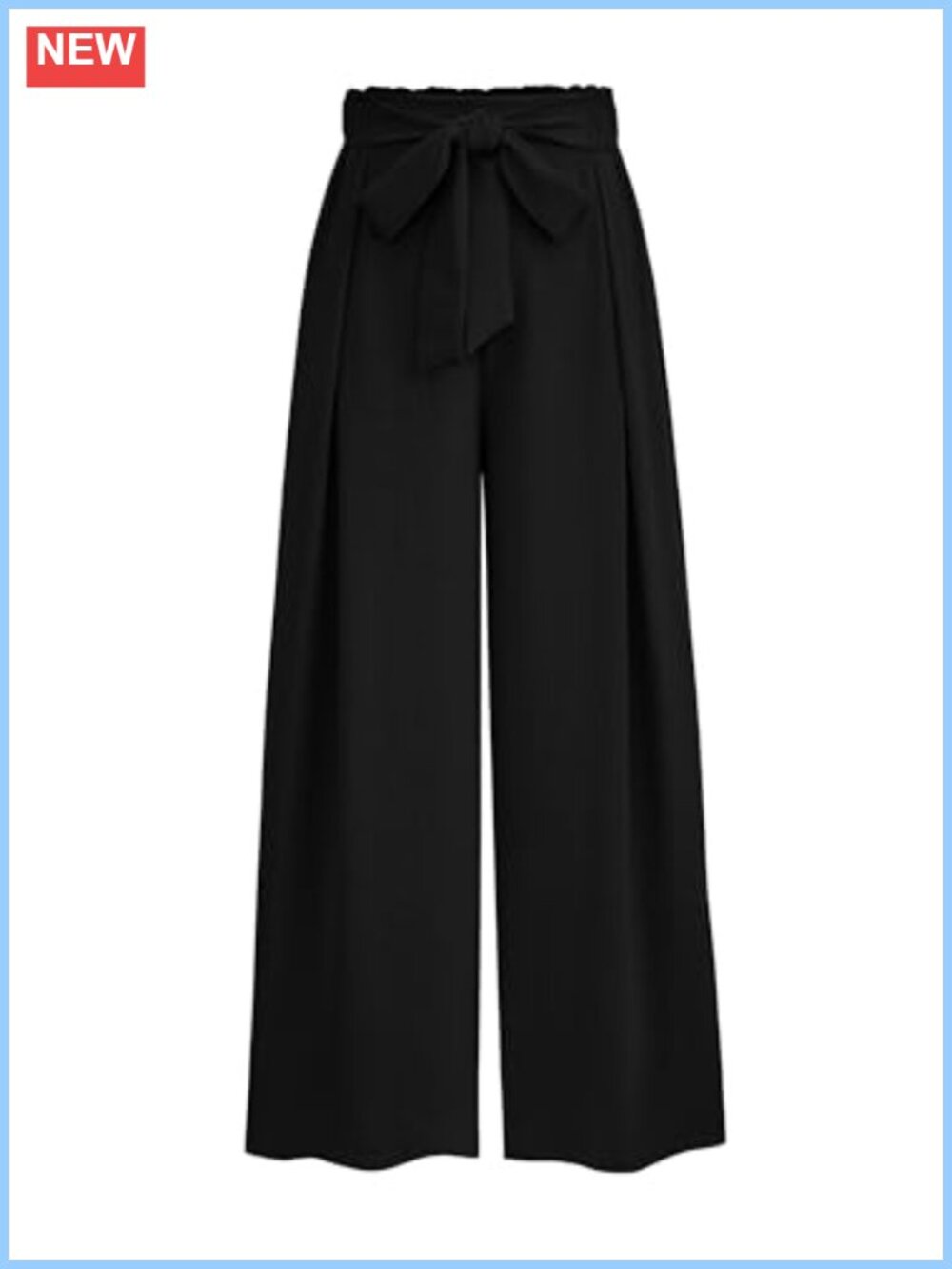 Woman's High Waisted Wide Leg Palazzo Pants Pull On with Pockets Spring Summer